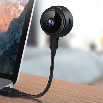 AB SmartEye Mini Wireless WiFi Security Camera | HD 1080p Indoor Video Recorder with Low Light Vision | Portable & Magnetic | Home, Office, and Baby Monitor